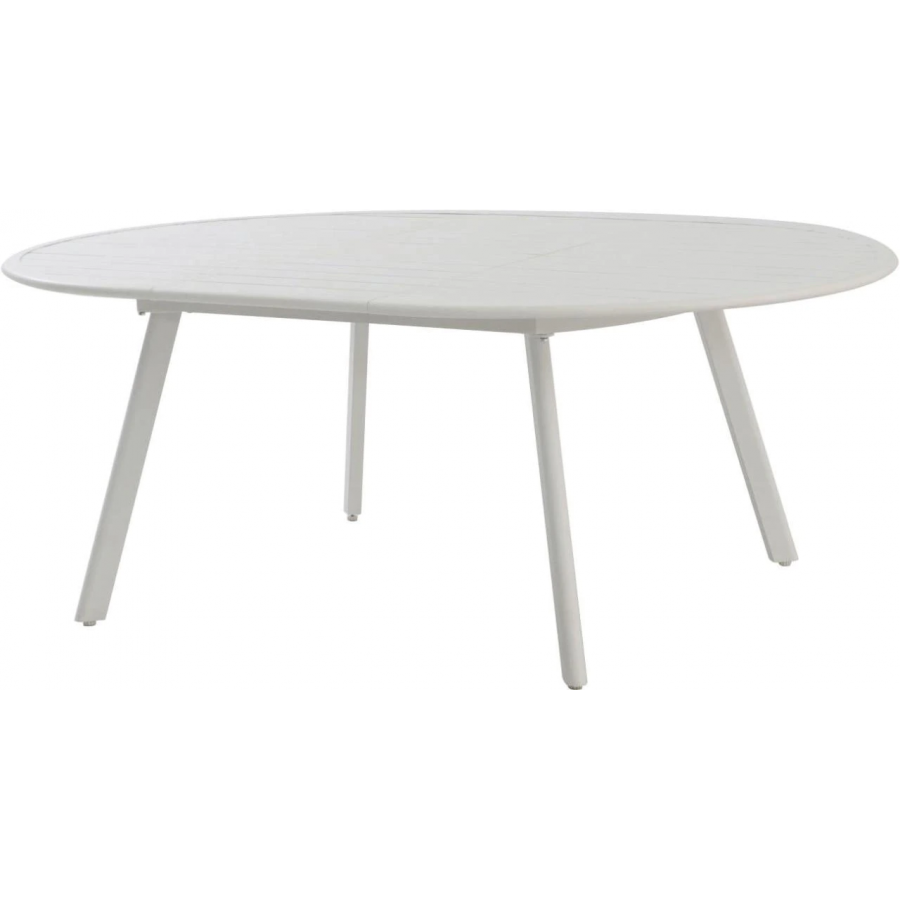 Table de jardin extensible ovale Aluminium BLANCHE