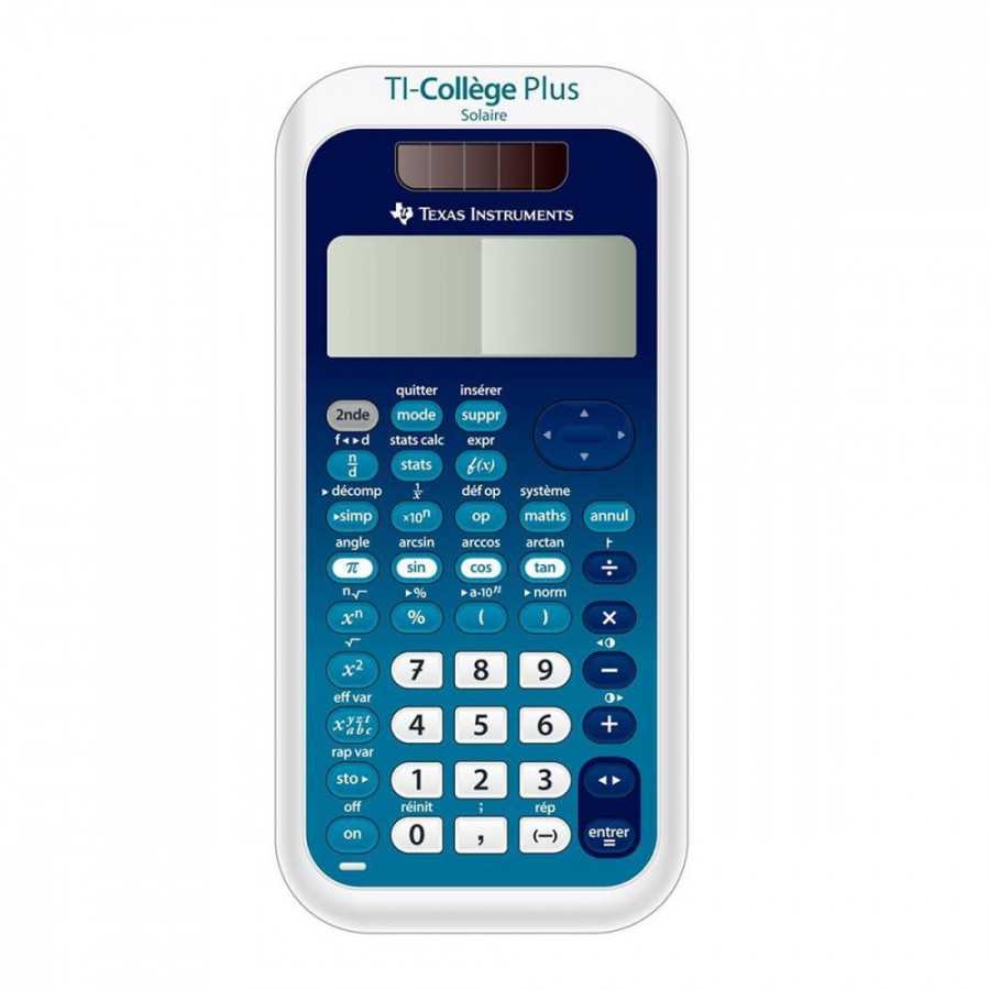Calculatrice Scientifique Texas Instruments Collège Ti Collège Plus Solaire