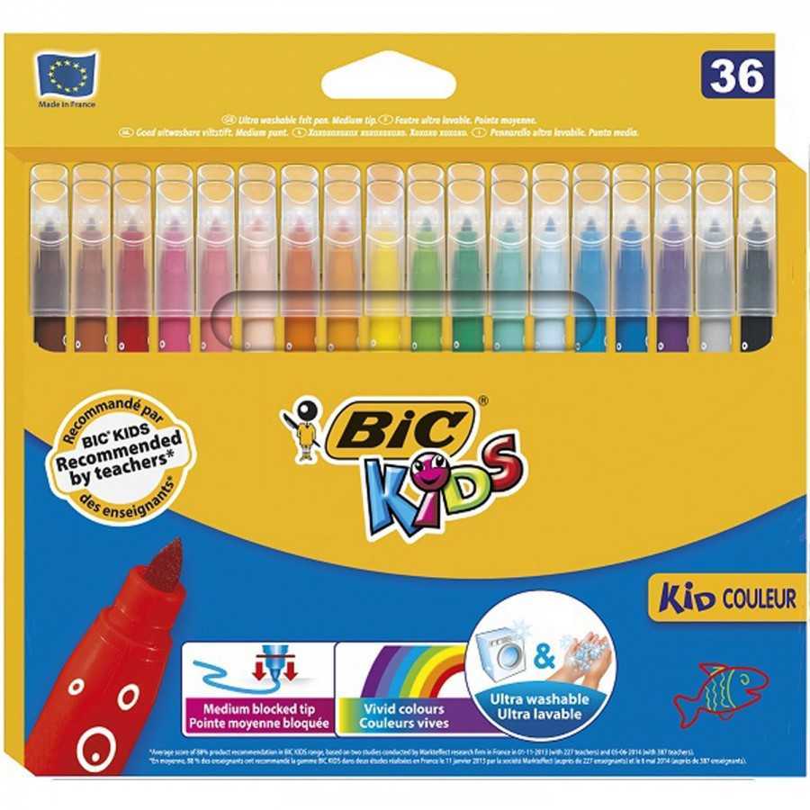 Feutres de coloriage kid couleur x36 BIC