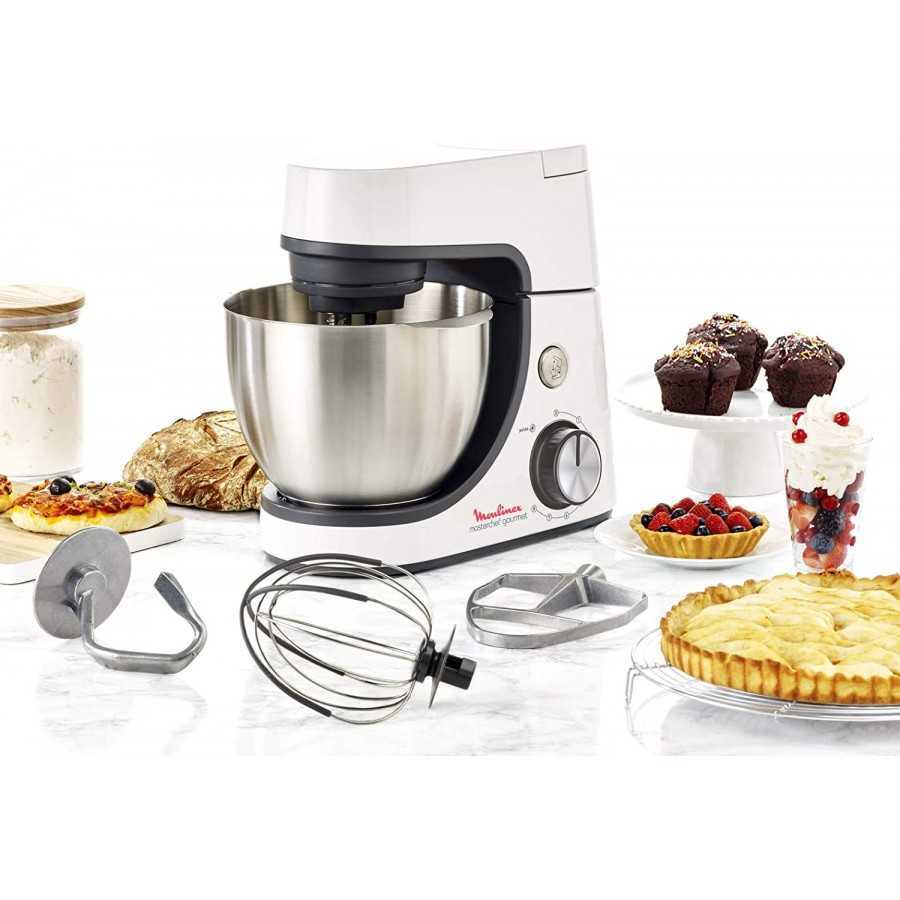 MOULINEX QA510110 Masterchef Gourmet Robot pâtissier, 1100 W, 8 ...