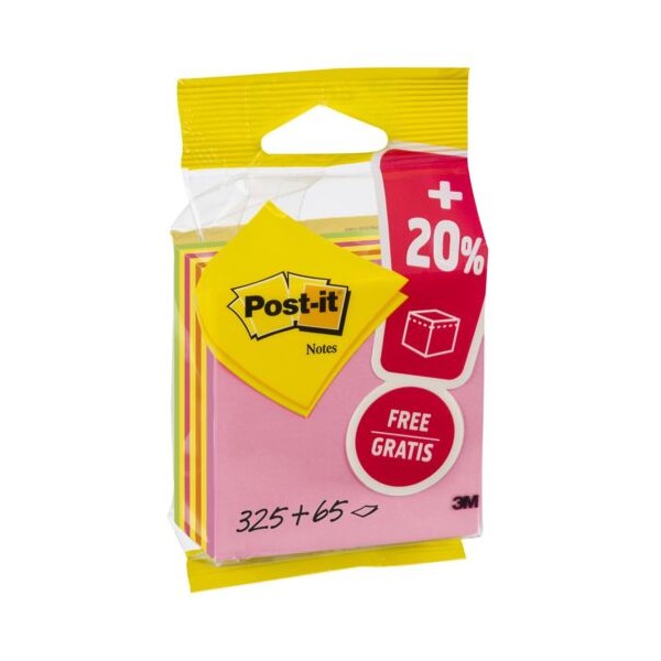 POST-IT CUBE Notes repositionnables - Rose - 76 x 76 mm